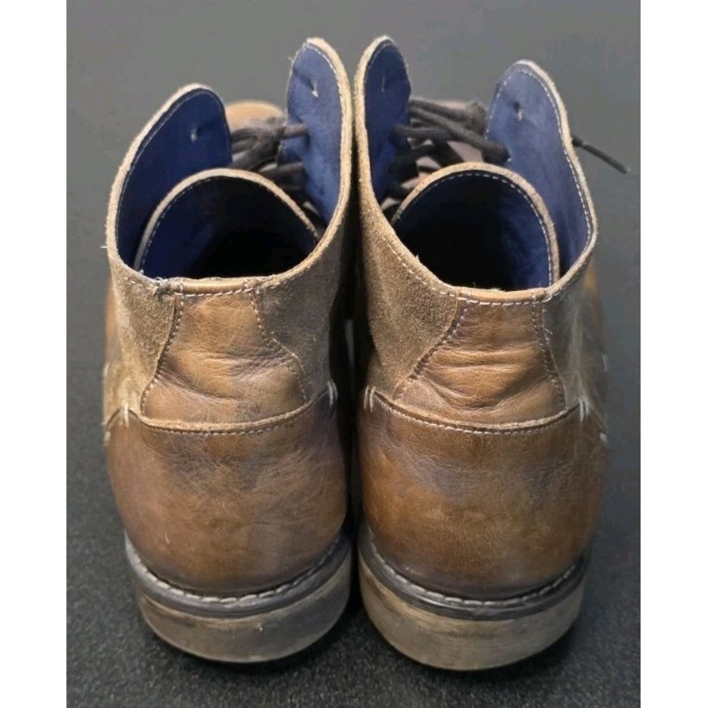 Bed Stu Men 10 Dreck Brown Leather Lace Up Casual Outdoor Boot Career *read - Picture 4 of 7